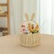 Wickerwise Hand-Woven Easter Bunny Ear Basket with Handle – Multi-Purpose Paper Rope Wicker Basket for Easter Egg Hunts, Picnics, Flower Arrangements, Food Storage, Party, and Home Decor